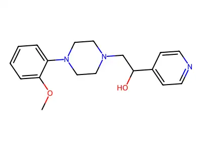 1-Piperazineethanol, 4-(o-methoxyphenyl)-alpha-(4-pyridyl)- structure