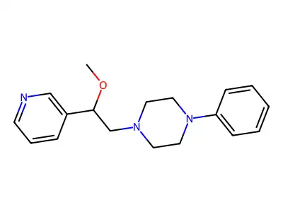 Piperazine, 1-(2-methoxy-2-(3-pyridyl)ethyl)-4-phenyl- structure