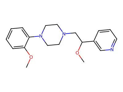 Piperazine, 4-(o-methoxyphenyl)-1-(2-methoxy-2-(3-pyridyl)ethyl)- structure