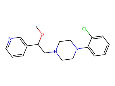 Piperazine, 4-(o-chlorophenyl)-1-(2-methoxy-2-(3-pyridyl)ethyl)- structure