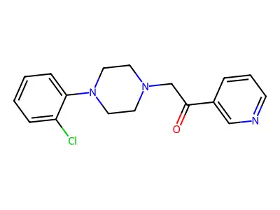 Piperazine, 1-(o-chlorophenyl)-4-nicotinoylmethyl- structure