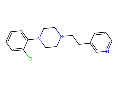 Piperazine, 4-(o-chlorophenyl)-1-(2-(3-pyridyl)ethyl)- structure