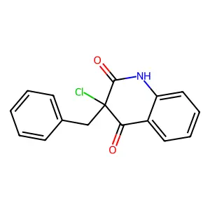 (3R)-3-benzyl-3-chloro-1H-quinoline-2,4-dione structure