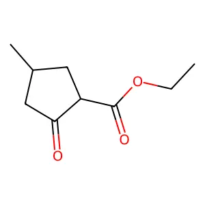 Ethyl 4-methyl-2-oxocyclopentanecarboxylate structure
