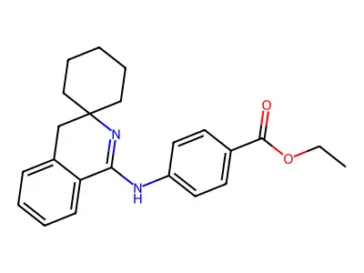 ethyl 4-(spiro[4H-isoquinoline-3,1'-cyclohexane]-1-ylamino)benzoate structure