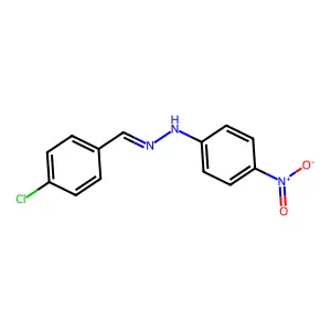 N-[(4-Chlorophenyl)methylideneamino]-4-nitro-aniline structure