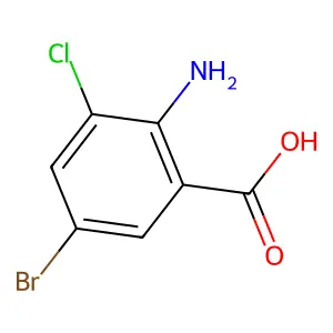 2-氨基-5-溴-3-氯苯甲酸 structure