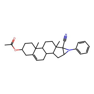 (6-Cyano-7,11-dimethyl-5-phenyl-5-azapentacyclo[8.8.0.02,7.04,6.011,16]octadec-16-en-14-yl) acetate structure