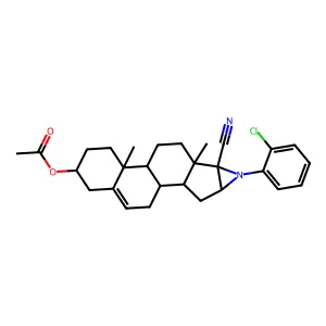 [(2-chlorophenyl)-cyano-dimethyl-[?]yl] acetate structure