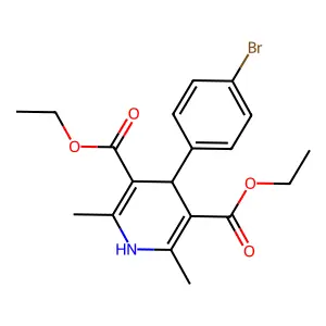 4-(4-BR-PH)-2,6-Dimethyl-1,4-2H-pyridine-3,5-dicarboxylic acid diethyl ester structure