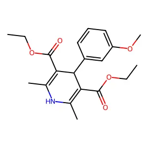Diethyl 4-(3-methoxyphenyl)-2,6-dimethyl-1,4-dihydropyridine-3,5-dicarboxylate structure