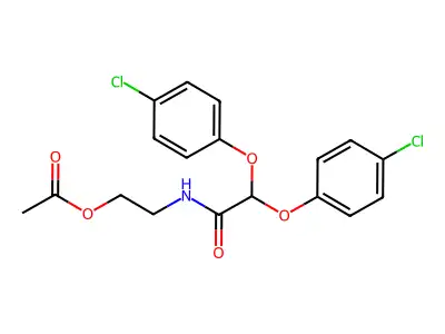 Acetamide, N-(2-(acetyloxy)ethyl)-2,2-bis(4-chlorophenoxy)- structure