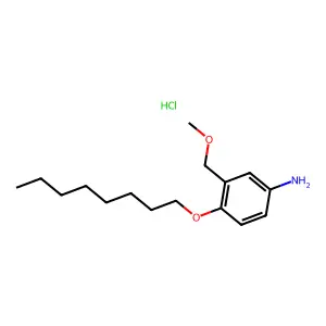 m-Toluidine, alpha-methoxy-4-(octyloxy)-, hydrochloride structure