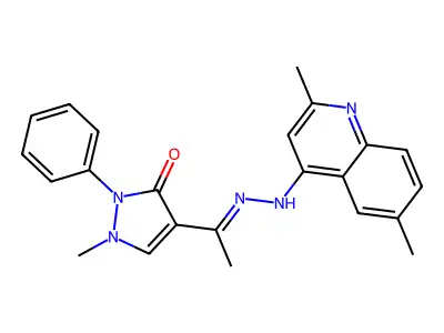 4-[(E)-N-[(2,6-dimethylquinolin-4-yl)amino]-C-methylcarbonim structure