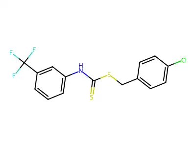 (4-Chlorophenyl)methyl [3-(trifluoromethyl)phenyl]carbamodithioate structure