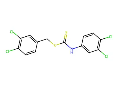 (3,4-Dichlorophenyl)methyl (3,4-dichlorophenyl)carbamodithioate structure