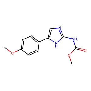 Carbamic acid, (4-(4-methoxyphenyl)-1H-imidazol-2-YL)-, methyl ester structure