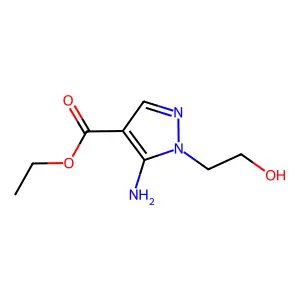 Ethyl 5-amino-1-(2-hydroxyethyl)-1H-pyrazole-4-carboxylate structure