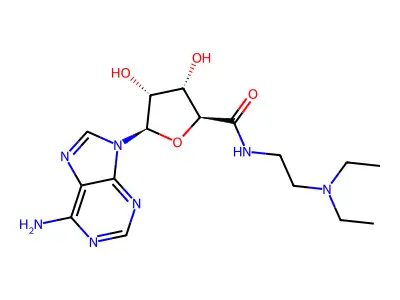 Ribofuranuronamide, 1-(6-amino-9H-purin-9-yl)-1-deoxy-N-(2-(diethylamino)ethyl)- structure
