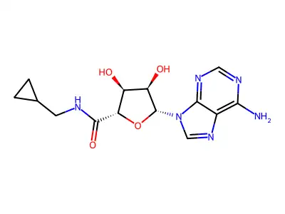 Ribofuranuronamide, 1-(6-amino-9H-purin-9-yl)-N-cyclopropylmethyl-1-deoxy- structure