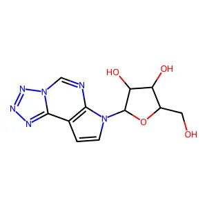 7-Pentofuranosyl-7H-pyrrolo[3,2-e]tetrazolo[1,5-c]pyrimidine structure