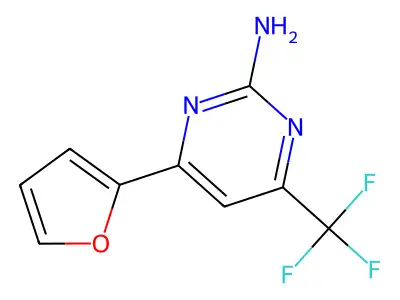 4-(Furan-2-yl)-6-(trifluoromethyl)pyrimidin-2-amine structure
