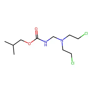 Carbamic acid, N-bis(2-chloroethyl)aminomethyl-, isobutyl ester structure