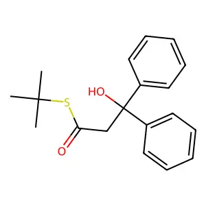 S-tert-butyl 3-hydroxy-3,3-diphenylpropanethioate structure