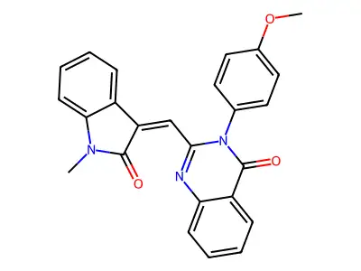 3-(4-Methoxyphenyl)-2-[(1-methyl-2-oxoindol-3-ylidene)methyl]quinazolin-4-one structure