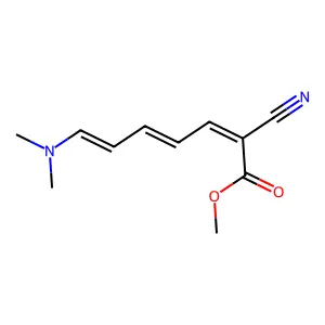 2,4,6-Heptatrienoic acid, 2-cyano-7-(dimethylamino)-, methyl ester structure