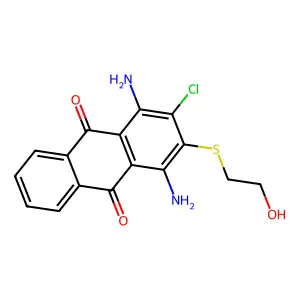 9,10-Anthracenedione, 1,4-diamino-2-chloro-3-[(2-hydroxyethyl)thio]- structure