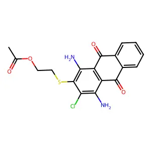 9,10-Anthracenedione, 2-[[2-(acetyloxy)ethyl]thio]-1,4-diamino-3-chloro- structure