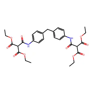 Tetraethyl 2,2'-[methylenebis(4,1-phenyleneiminocarbonyl)]bismalonate structure