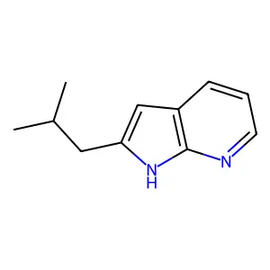 1H-Pyrrolo(2,3-b)pyridine, 2-(2-methylpropyl)- structure
