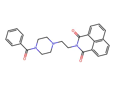 2-(2-(4-benzoylpiperazin-1-yl)ethyl)-1H-benzo[de]isoquinoline-1,3(2H)-dione structure