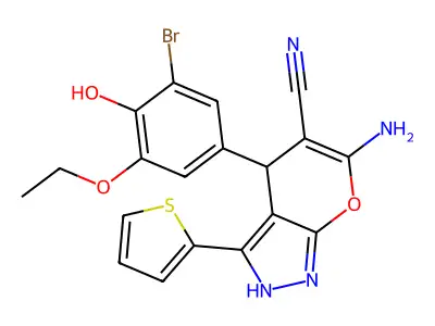 4-(3,5-bis(4-bromophenyl)-4,5-dihydro-1H-pyrazol-1-yl)-4-oxobutanoic acid structure