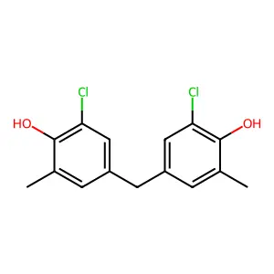 4,4'-Methylenebis(6-chloro-o-cresol) structure