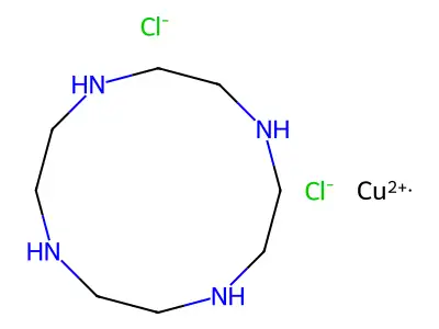 Copper(2+) chloride--1,4,7,10-tetraazacyclododecane (1/2/1) structure
