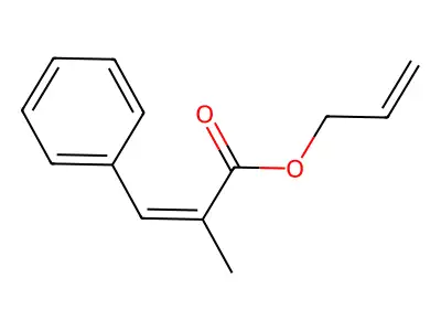 Prop-2-enyl 2-methyl-3-phenylprop-2-enoate structure