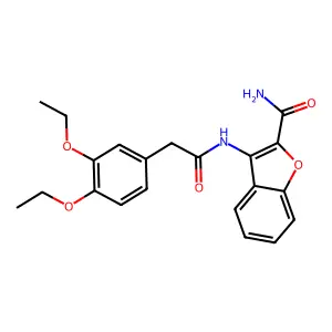 3-{[(3,4-diethoxyphenyl)acetyl]amino}-1-benzofuran-2-carboxamide structure