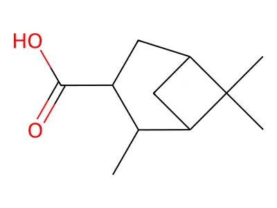 (1S,3S,5R)-2,6,6-trimethylbicyclo[3.1.1]heptane-3-carboxylic acid structure