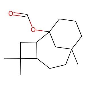 Tricyclo(6.3.1.02,5)dodecan-1-ol, 4,4,8-trimethyl-, 1-formate structure