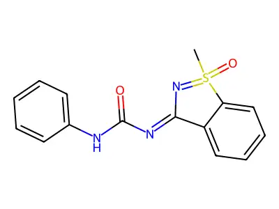 1-(1-Methyl-1-oxo-1,2-benzothiazol-3-ylidene)-3-phenylurea structure