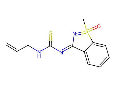 1-(1-Methyl-1-oxo-1,2-benzothiazol-3-ylidene)-3-prop-2-enylthiourea structure