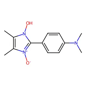 4-(1-hydroxy-4,5-dimethyl-3-oxidoimidazol-3-ium-2-yl)-N,N-dimethylaniline structure