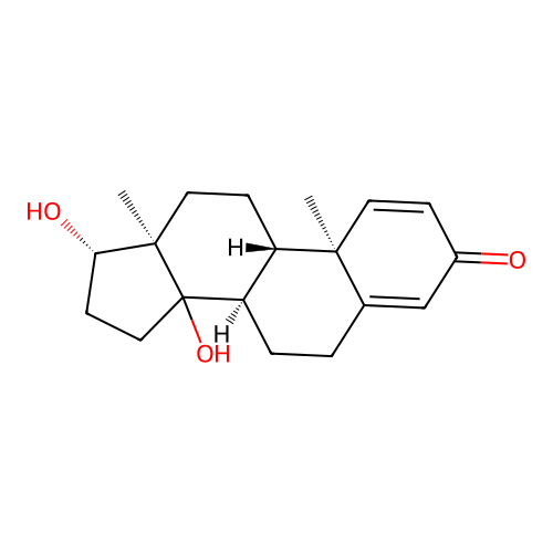 14,17-Dihydroxyandrosta-1,4-dien-3-one structure