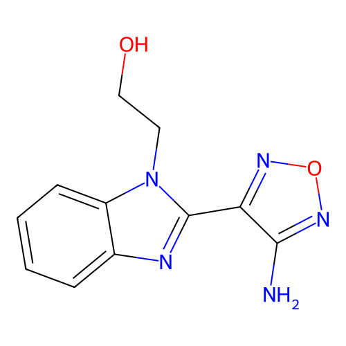 1H-1,3-Benzimidazole-1-ethanol, 2-(4-amino-1,2,5-oxadiazol-3-yl)- structure