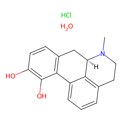 Apomorphine Hydrochloride Hemihydrate structure