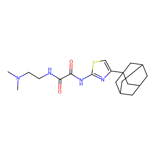 N-(4-Adamantan-1-yl-thiazol-2-yl)-N'-(2-dimethylamino-ethyl)-oxalamide structure
