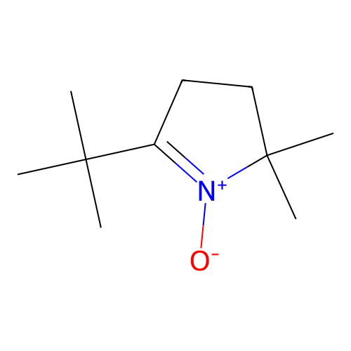2H-Pyrrole, 5-(1,1-dimethylethyl)-3,4-dihydro-2,2-dimethyl-, 1-oxide structure